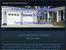 Tablet Screenshot of garagedoorpearlandtexas.net